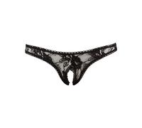 String Ouvert en Dentelle Noire