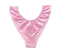 String Personnalisé Femme Couleur élastique Ding culotte femme taille basse commerce extérieur européen et américain soyeux Satin coton entrejambe slip De Slip Femme Coton String Ventre Plat (Pink, L)