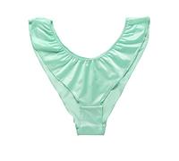 String Personnalisé Femme Couleur élastique Ding Culotte Femme Taille Basse Commerce extérieur européen et américain Soyeux Satin Coton Entrejambe Slip De Slip Femme Coton String Ventre (Green, S)