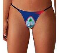 String pour Femme, Culotte Taille Basse, Motif Drapeau LGBTQ+ et Drapeau de Guam