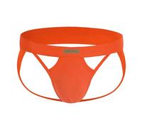 String pour homme - Couleur pure - Pour homme - Coupe confortable - Taille élastique - Pour un usage quotidien, Orange, M