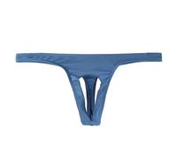 String pour homme en maille structurée - Slip minimaliste pour un ajustement confortable et aéré - Sous-vêtements respirants pour hommes, Style_i02 Bleu, M
