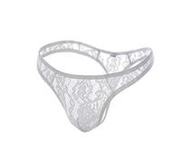 String pour homme - Mini slip - Sous-vêtements - Micro string - Slip pour homme - String pour homme - Slip de sport en coton - String pour homme - Sous-vêtements en microfibre, Blanc., XXL