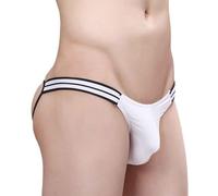 String pour homme - Sous-vêtements confortables - Pour homme - Absorbant - Respirant - Sexy - Sexy - Culotte pour homme - Sous-vêtements sans couture, Blanc., XL
