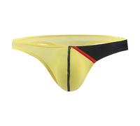 String pour homme - Sous-vêtements stretch - Respirant - Confortable - Taille élastique - Sous-vêtements pour homme - Un cadeau pour mon ami, jaune, XL