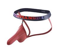 String pour homme - Transparent - Respirant - Slip érotique sexy - Coupe ajustée - Sous-vêtements confortables - Taille basse - Couleur unie - String élastique, lilas, S