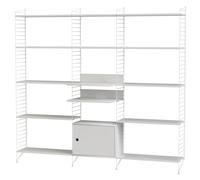 String Salon Système d'étagères murales Q String Furniture Blanc - Beige - 7350038270450