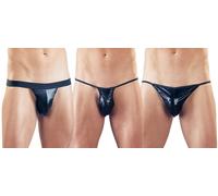 Svenjoyment - Ensemble de tanga pour homme - 3 pièces - Noir - S-L