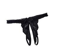 String Sexy De Pute - Ouverte Coquine String En Dentelle Avec Noeud Lace Floral Transparent Tangas Slips Stretch Sous-Vêtements Grande Taille Shorty Thong