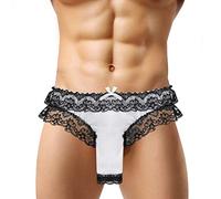 String sexy en dentelle pour homme, 4 - Blanc., L