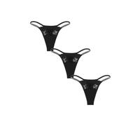 String Sexy en T pour Femme - Culotte Sexy en Dentelle sans Couture Européenne Et Américaine avec Dos en T Une Pièce sans Couture,Noir,XS
