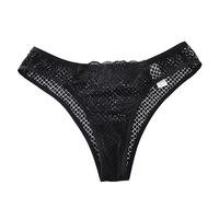 String Sexy Femme Dentelle- Culottes Et Slips Taille Basse Transparente en Maille Creux Confortable Doux Respirante Couleur Unie Coupe Slim sans Couture Et Élégants Charme Shorty 2026