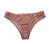 String Sexy Femme Dentelle- Culottes Et Slips Taille Basse Transparente en Maille Creux Confortable Doux Respirante Couleur Unie Coupe Slim sans Couture Et Élégants Charme Shorty 2026