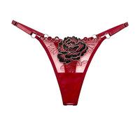 String Sexy Femme Taille Basse- String Dentelle Imprimé Motif Floral Design Ultra Fin pour Un Style Confortable Slips Et Élégants Respirante Charme Mature Léger Culotte Classiques Shorty 2026