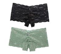 String Sexy, Lingerie FéMinine Grande Taille en Dentelle Ouverte Ensemble 2 PièCes Culotte Sexy à NœUd Papillon à l'entrejambe