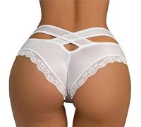 String Sexy Tanga Femme - Slip Femme avec Entrejambe Ouvert Lingerie Sexy Femme avec Ouverture Hipster Maille Fleur Tanga Culotte Respirantes - Doux érotique Bas De Bikini String Idee Cadeau Femme