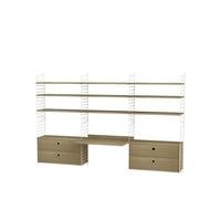 String String bureau chêne et blanc - combinaison F