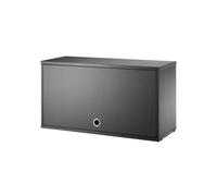 String Furniture Placard avec porte battante String système 78x30cm frêne noir lxHxP 78x42x30cm