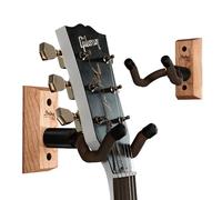 String Swing Lot de 2 supports muraux pour guitare, crochet pour guitare, s'adapte à toutes les tailles de guitares acoustiques, électriques, basses, bois de cerisier - Fabriqué aux États-Unis