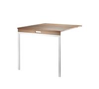 String Table pliante String Noyer-pieds en métal blanc