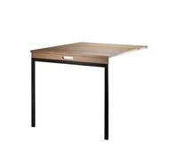 String Table pliante String Noyer-pieds en métal noir