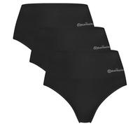 String taille haute femme Bamboo Basics Zoey (x3) Noir 2XL
