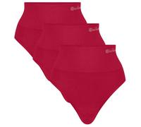 String taille haute femme Bamboo Basics Zoey (x3) Rouge 2XL