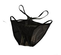 String Triangle Aéré Confortable Quatre Saisons(Black M) | Mesh ultra-fin, transparent, respirant, idéal chaleur, taille M à XL ajustable