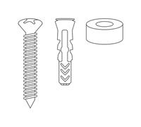 String Vis en acier inoxydable String lot de 2. entretoise et bouchon pièce de rechange pour usage extérieur