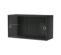 String Furniture Vitrine String système gris foncé PxHxP 78x42x30cm