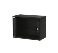String Furniture Vitrine avec porte battante en verre String système 58x30cm frêne noir lxHxP 58x42x30cm