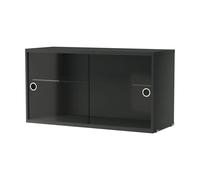 String Furniture Vitrine String système gris foncé PxHxP 78x42x30cm