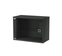 String Furniture Vitrine avec porte battante en verre String système 58x30cm gris foncé lxHxP 58x42x30cm