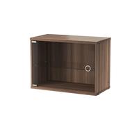 String Furniture Vitrine avec porte battante en verre String système 58x30cm noyer naturel lxHxP 58x42x30cm