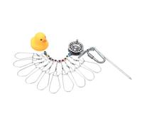 Stringer De Pêche - Cordes en Acier avec Boucle De Verrouillage pour Poisson Vivant | Kit De Support avec Boutons-Pression Haute Résistance | Piquet De Sol pour La Pêche en Mer | Pêcheurs Pêcheurs