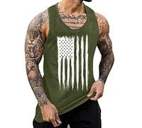 Stringer Homme Musculation DéTé Musculation Tank Tops Imprimé Col Rond Casual Fitness Gym Stringer Débardeur de Musculation Body Shaper Respirant Simple Stretch Surf DéBardeur