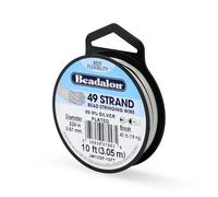 Stringing Wire 49-Strand .024"X10'-Silver-Plated