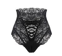 Strings Deshabille Dentelle Sexy Lingerie Taille Haute Culotte Shorties Chic Ventre Plat Amincissante Slips Nuisette Bandage pour Femmes Lingerie Sexy Sexy en Dentelle d'imitation Nue