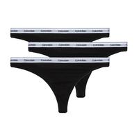 Strings femmes Calvin Klein Jeans THONG 3PK X3 Noir EU L