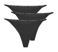 Strings femmes Tommy Hilfiger 3 PACK MULTI SHAPE BOTTOM Noir EU S