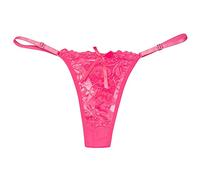 Strings & Tangas pour Femmes Taille Basse Sexy Dentelle Sous-vêtements Femmes Slip Femme Lingerie Sexy Femmes Sous-vêtements Confortable Respirant Lingerie Sexy Cadeaux pour Femme, A1 - Rose vif