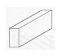 EVERGREEN 500137 Lot de 10 profilés carrés, 350 x 0,75 x 4,00 mm, Multicolore