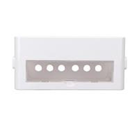 Strip Cover & Cord Organizer Box | Particle - Blocking Plastic Storage for Outlets/Extension Cords/Wires | Medium Size 10.6x4.9x4.3in, Fits Most Sockets (Blanche)