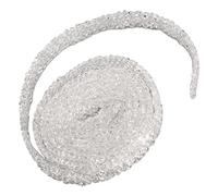 Strip de strass - ruban en cristal blanc transparent 5 mètres de long, adhésif à chaud pour l'artisanat de bricolage, les décorations de mariage et les accessoires de mode