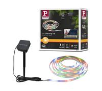 Strip Led Solaire 3m Incl. Capteur Crépusculaire Et Batterie 3m Revêtue Ip44 0,3w 16 Leds/M Rgb