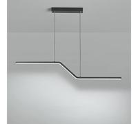 Strip Metal plafond Island Light, LED moderne en aluminium Long Pendral Longs avec un éclairage suspendu en silicone transparent, des lampes de suspension linéaire simples pour la salle à manger