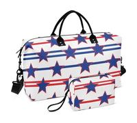 Stripe Stars 4th of July Independence Day Sac de sport avec sangle réglable pour voyage en avion imperméable
