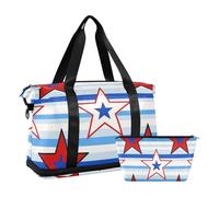 Stripe Stars Grand sac de nuit avec sangle réglable pour salle de sport 4 juillet, Étoiles rayées 4 juillet Jour de l'indépendance, 1 size
