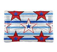 Stripe Stars Tapis de couchage lavable pour animal domestique 4 juillet Jour de l'indépendance Tapis de couchage doux confortable avec fond antidérapant pour chiens de taille moyenne et grande 91,4 x
