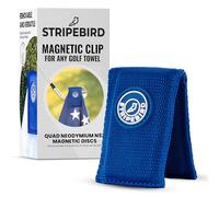 Stripebird - Clip magnétique pour n'importe quelle serviette (bleu) - Aimant de haute résistance pour serviette de golf magnétique - Amovible des serviettes - Clip magnétique pour serviette de golf -